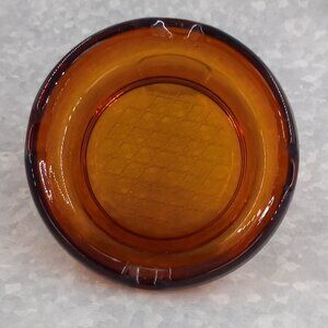 Amber glass ashtray